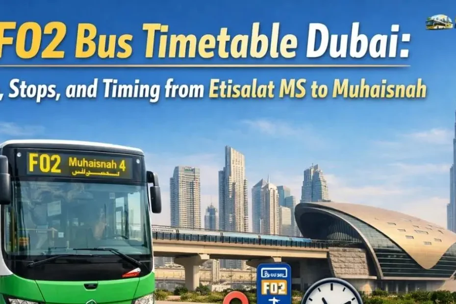 F02 Bus Timetable Dubai (2026 Guide): Route, Stops, and Timing from Etisalat MS to Muhaisnah 4