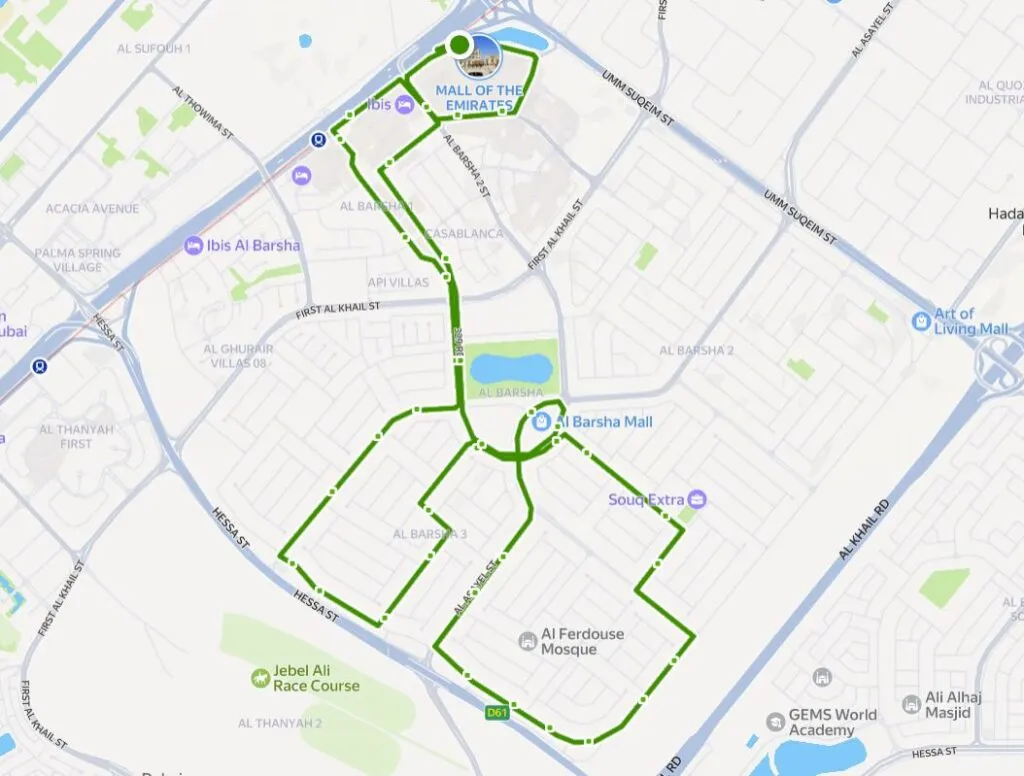 F33 Bus Route Map