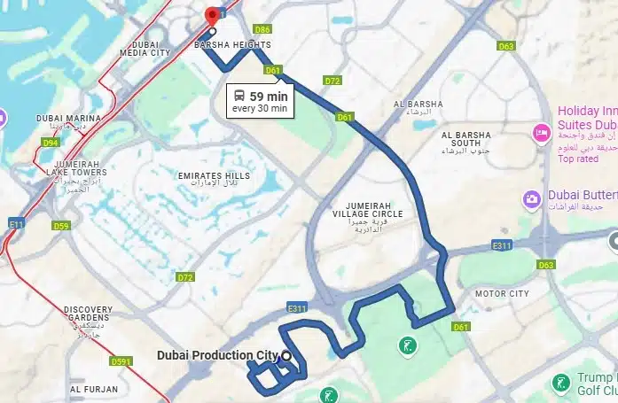 F34 Bus Route Map