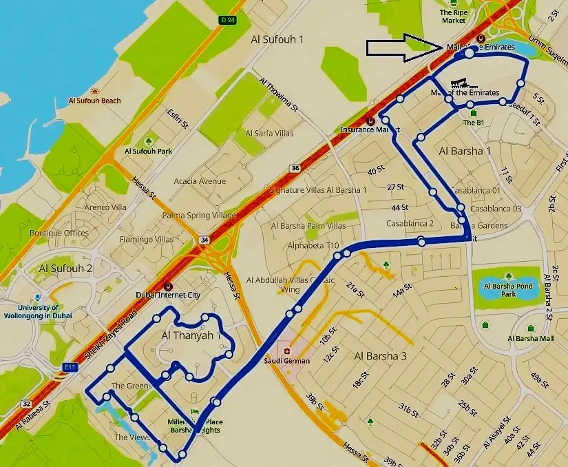 F35 Bus Route Map