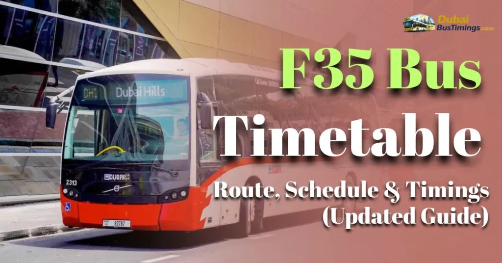 F35 Bus Timetable, Route, Schedule & Timings (Updated 2026)
