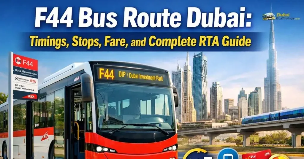 F44 Bus Route Dubai: Timings, Stops, Fare, and Complete RTA Guide (2026)
