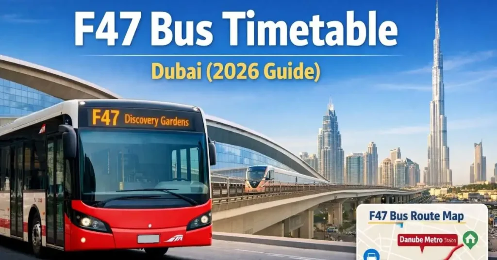 F47 Bus Timetable Dubai: Route, Stops, Timings & Schedule from Danube Metro Station (2026 Guide)