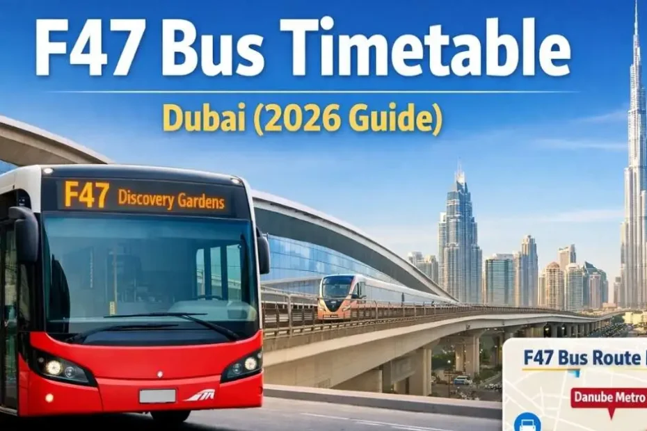 F47 Bus Timetable Dubai: Route, Stops, Timings & Schedule from Danube Metro Station (2026 Guide)