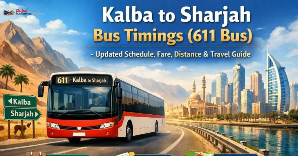Kalba to Sharjah Bus Timings (611 Bus) 2026 – Updated Schedule, Fare, Distance & Travel Guide
