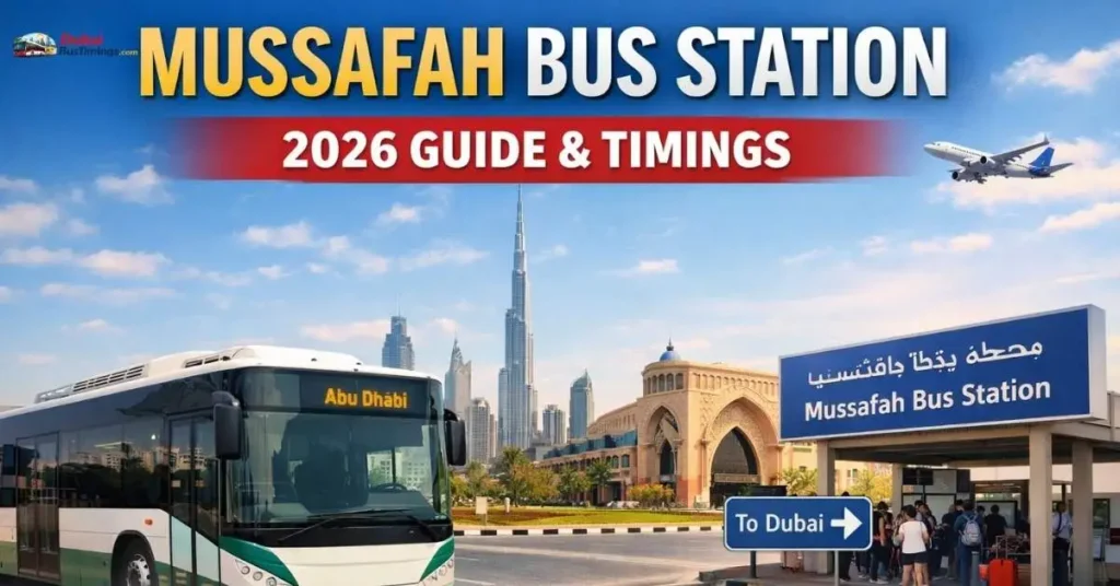 Mussafah Bus Station 2026 Guide: Timings to Dubai, Ibn Battuta, Routes & Contact Number