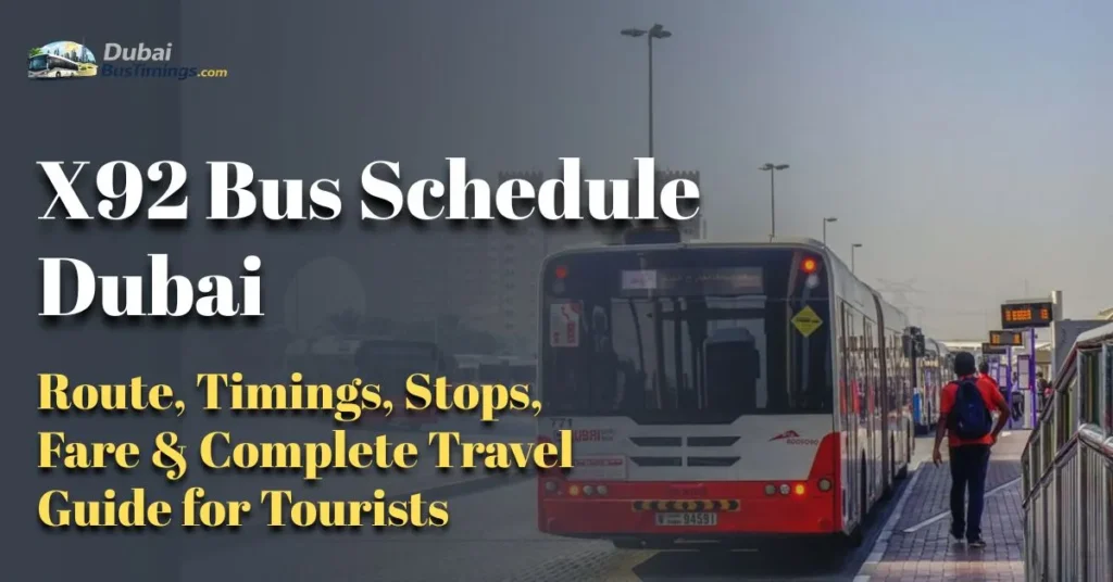 X92 Bus Schedule