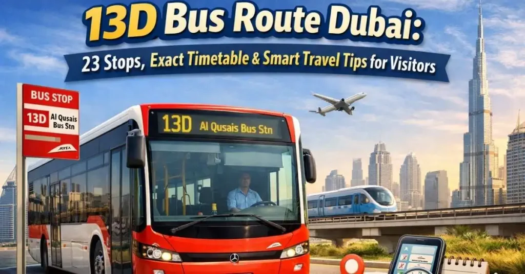 13D Bus Route Dubai 2026: 23 Stops, Exact Timetable & Smart Travel Tips for Visitors
