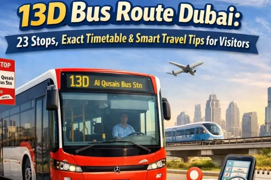 13D Bus Route Dubai 2026: 23 Stops, Exact Timetable & Smart Travel Tips for Visitors