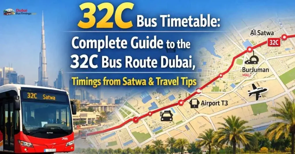 32C Bus Timetable 2026: Complete Guide to the 32C Bus Route Dubai, Timings from Satwa & Travel Tips