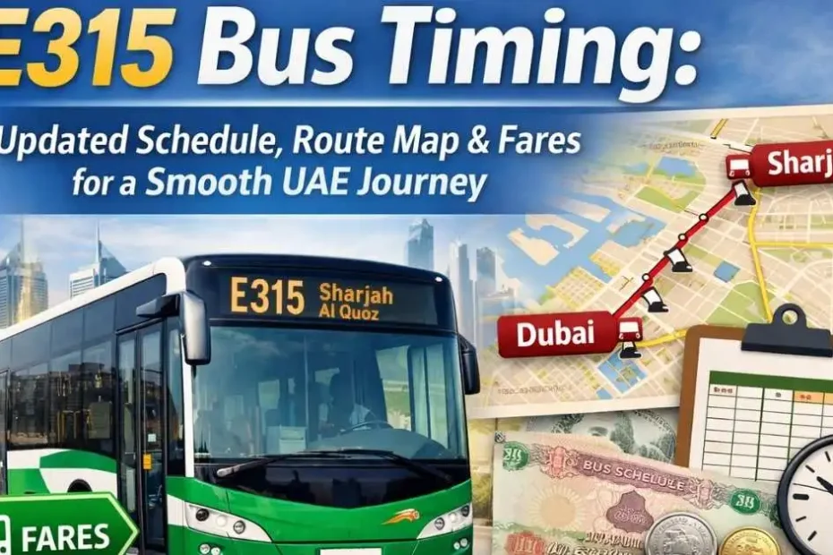 E315 Bus Timing 2026 Guide: Updated Schedule, Route Map & Fares for a Smooth UAE Journey