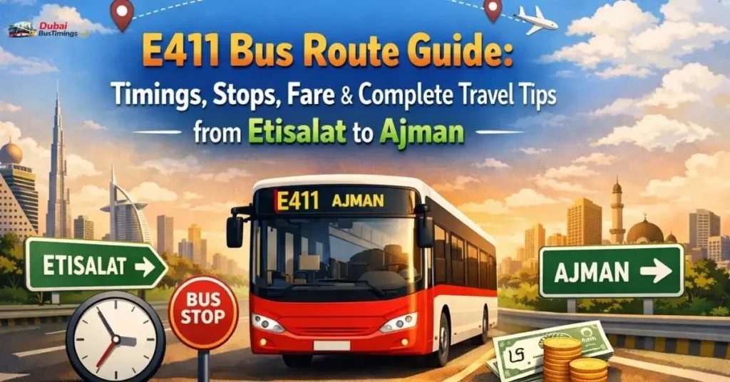 E411 Bus Route Guide 2026: Timings, Stops, Fare & Complete Travel Tips from Etisalat to Ajman
