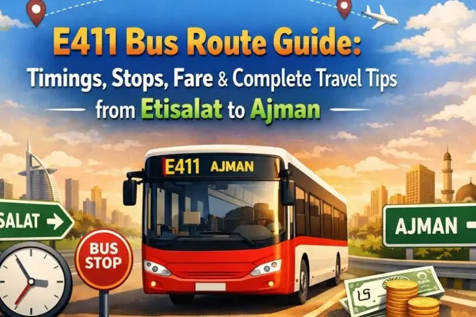 E411 Bus Route Guide 2026: Timings, Stops, Fare & Complete Travel Tips from Etisalat to Ajman