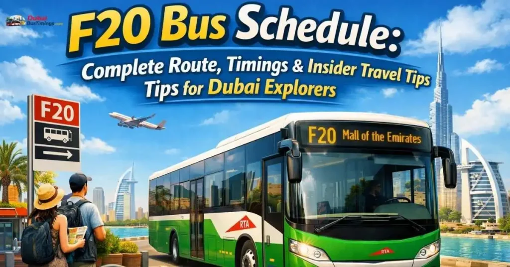 F20 Bus Schedule (2026 Updated Guide): Complete Route, Timings & Insider Travel Tips for Dubai Explorers