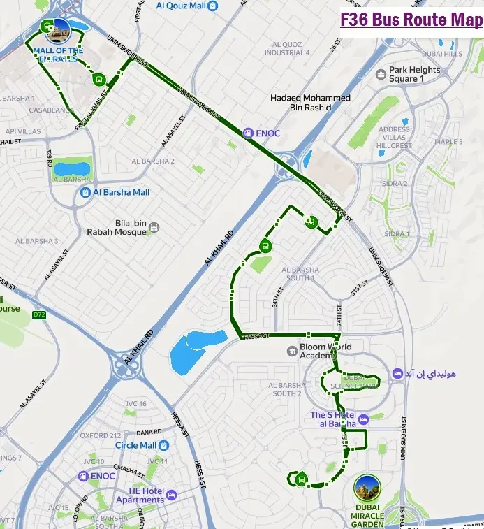 F36 Bus Route Map