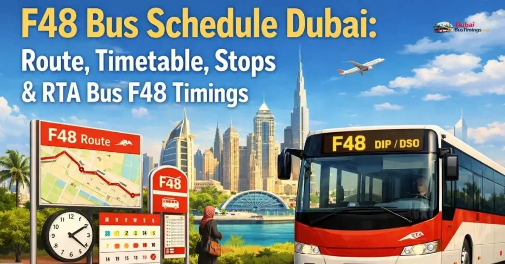 F48 Bus Schedule Dubai (2026): Route, Timetable, Stops & RTA Bus F48 Timings
