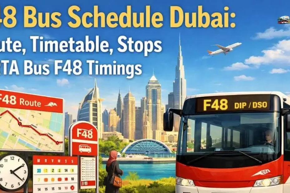 F48 Bus Schedule Dubai (2026): Route, Timetable, Stops & RTA Bus F48 Timings