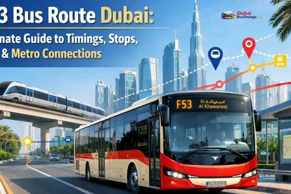 F53 Bus Route Dubai: 2026 Ultimate Guide to Timings, Stops, Fare & Metro Connections