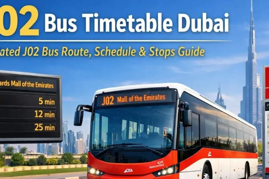 J02 Bus Timetable 2026 Dubai – Updated J02 Bus Route, Schedule & Stops Guide