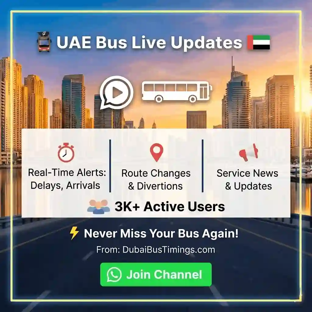 Dubai Bus Timings Live Updates