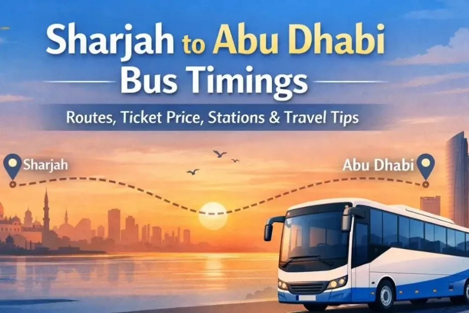 Sharjah to Abu Dhabi Bus Timings (2026 Guide): Routes, Ticket Price, Stations & Travel Tips