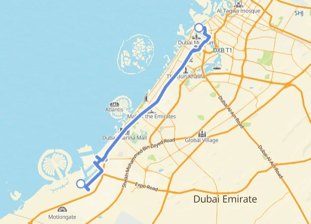 91A Bus Route Map