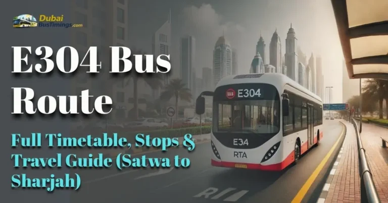 E304 Bus Route 2026: Full Timetable, Stops & Travel Guide (Satwa to Sharjah)