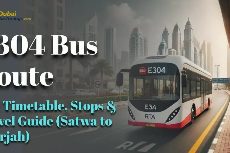 E304 Bus Route 2026: Full Timetable, Stops & Travel Guide (Satwa to Sharjah)