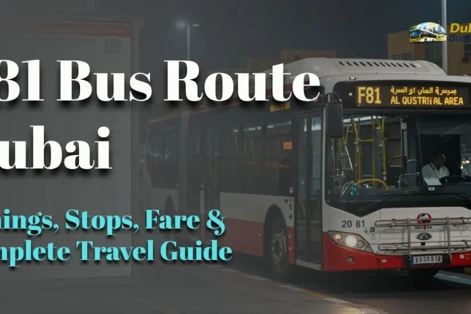 F81 Bus Route Dubai 2026 – Timings, Stops, Fare & Complete Travel Guide