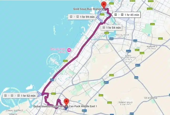 X94 Bus Route Map