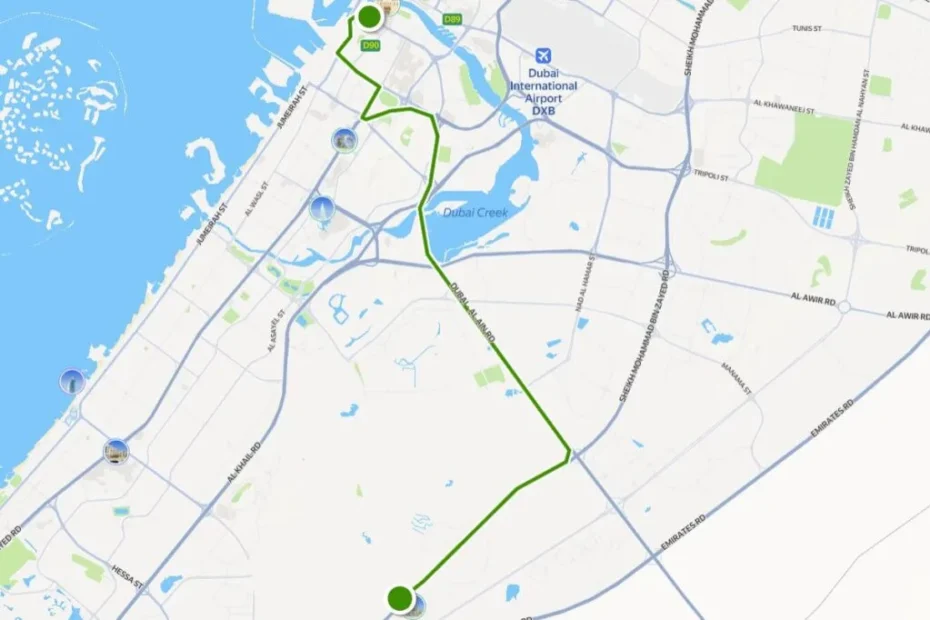 104 Bus Route Map