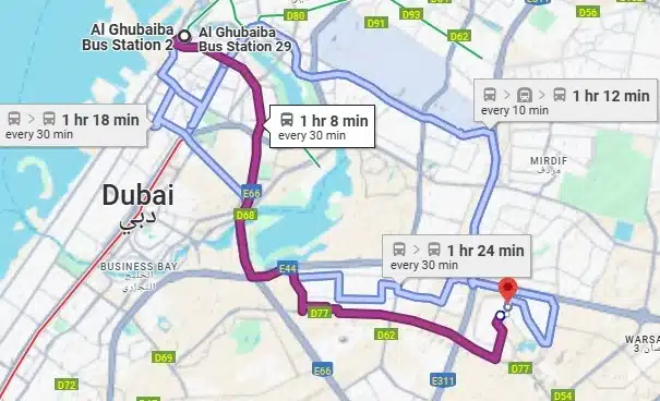 X23 Bus Route Map