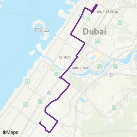 7 Bus Route Map