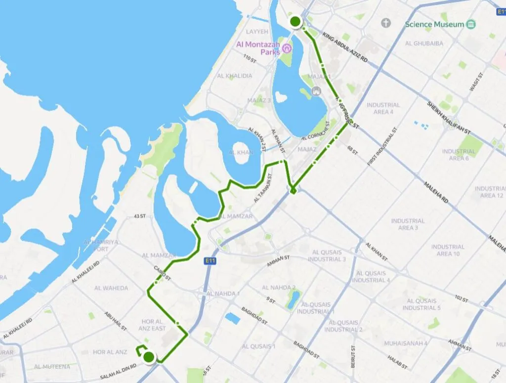 E307A Abu Hail to Sharjah Bus Route Map 2026