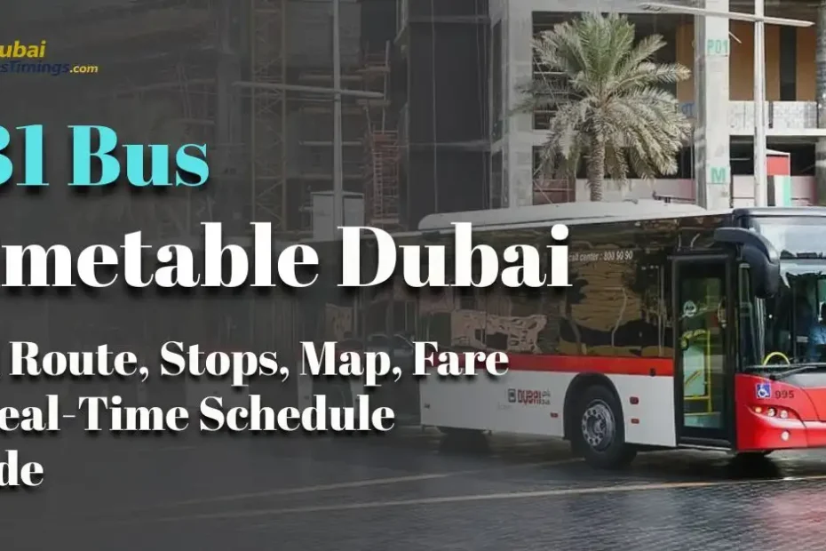 F31 Bus Timetable 2026 Dubai