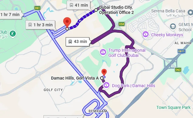 J03 Bus Route Map