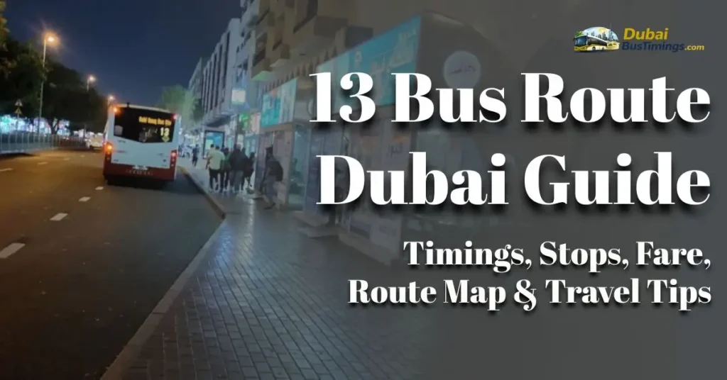 13 Bus Route Dubai