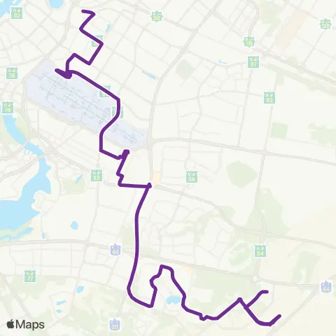 20B Bus Route Map