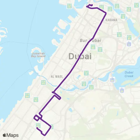 21B Bus Route Map