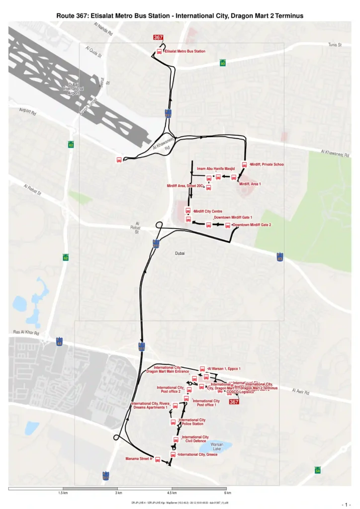 367 Bus Route Map