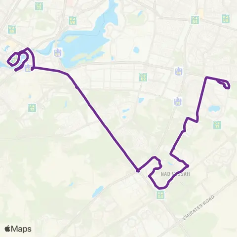 Dubai RTA 50 Bus Route Map from Business Bay 2 Bus Station to International City Bus Station (2026)