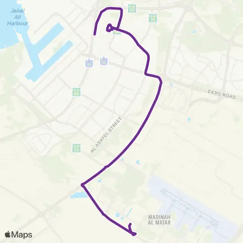 56 Bus Route Map