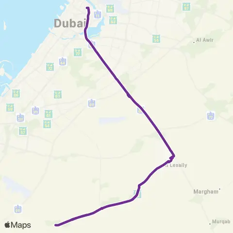 67 Bus Route Map