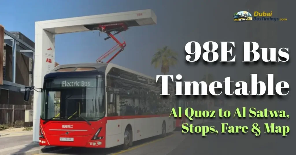 98E Bus Timetable
