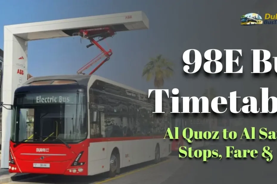 98E Bus Timetable