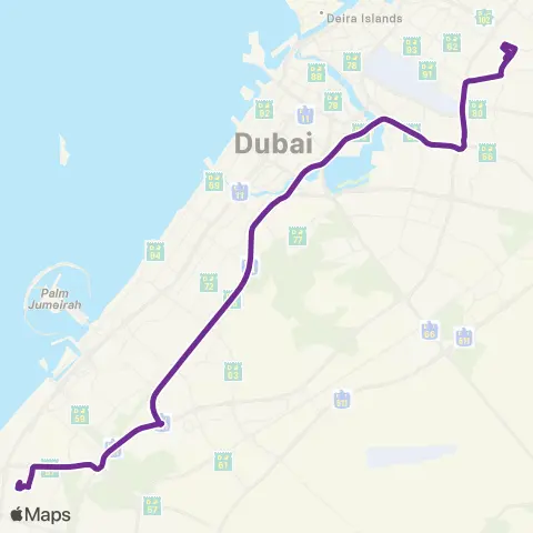 RTA 97 Bus Route Map