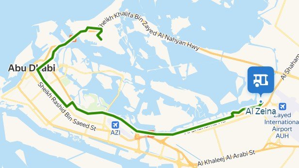 Bus 170 Abu Dhabi Map