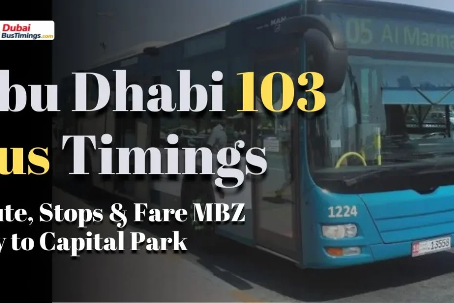 Abu Dhabi 103 Bus Timings