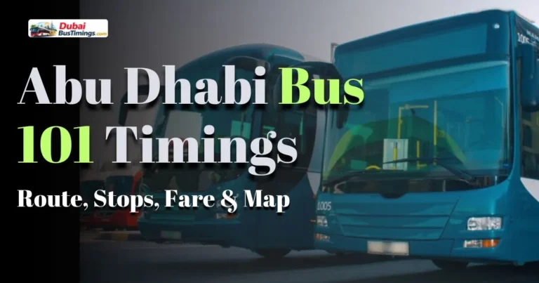 Abu Dhabi Bus 101 Timings
