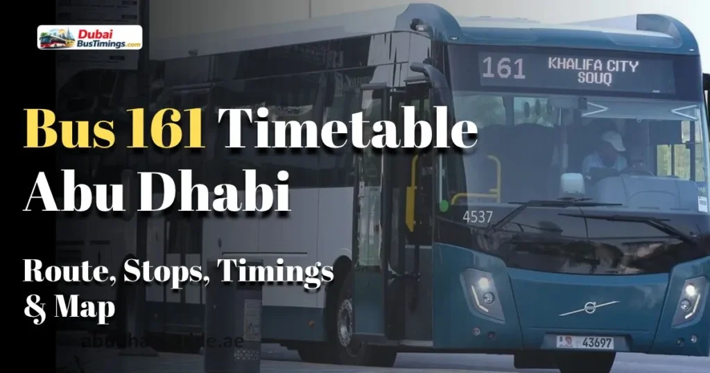 161 Bus Timetable Abu Dhabi